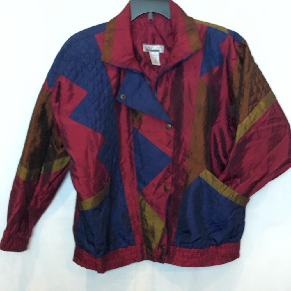 Vintage 80’s Nylon Abstract Art Jacket